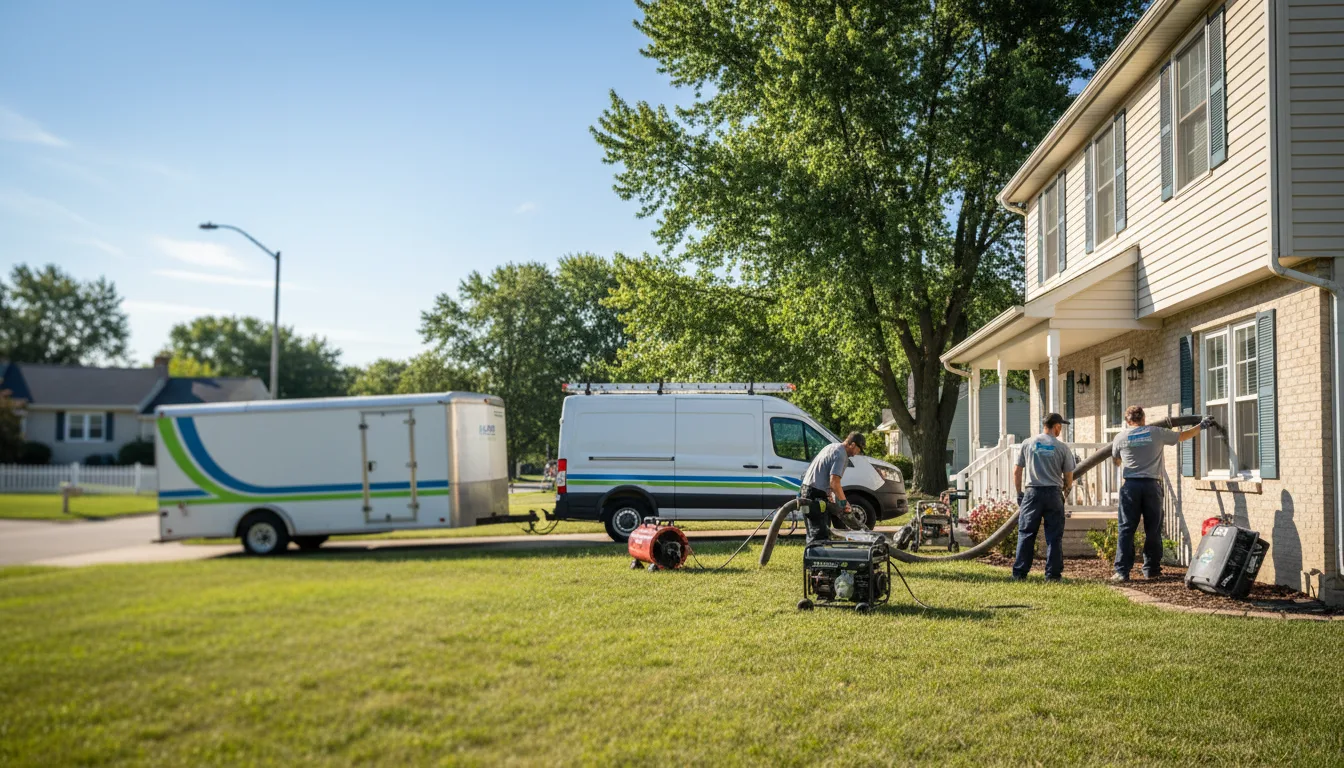 Flooded Basement Restoration And Cleanup With Repair in Hertel, WI near me